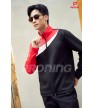 Bộ nỉ thể thao nam MDB-255 đen phối đỏ